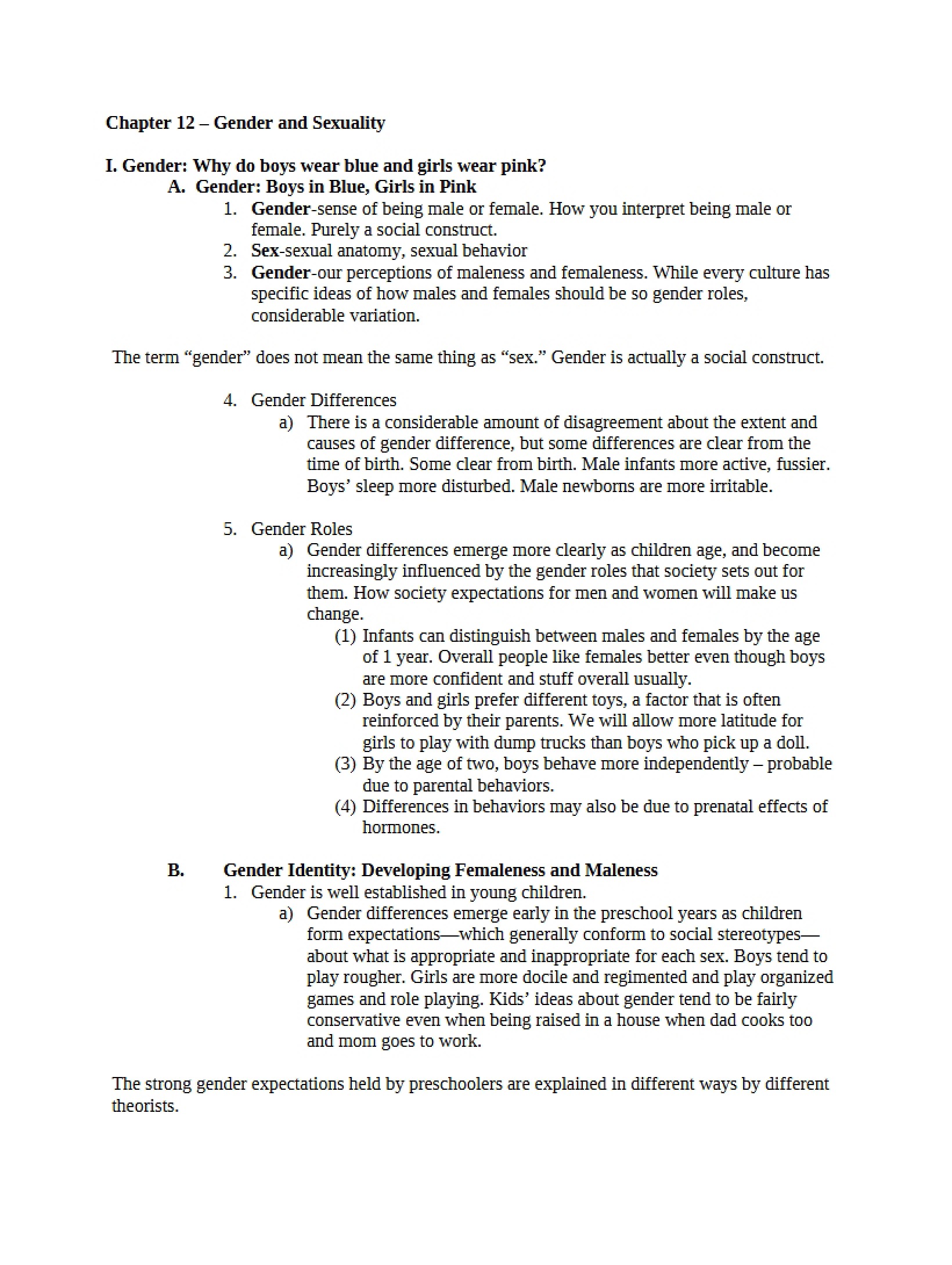 Sexuality and Gender - Chapter 12