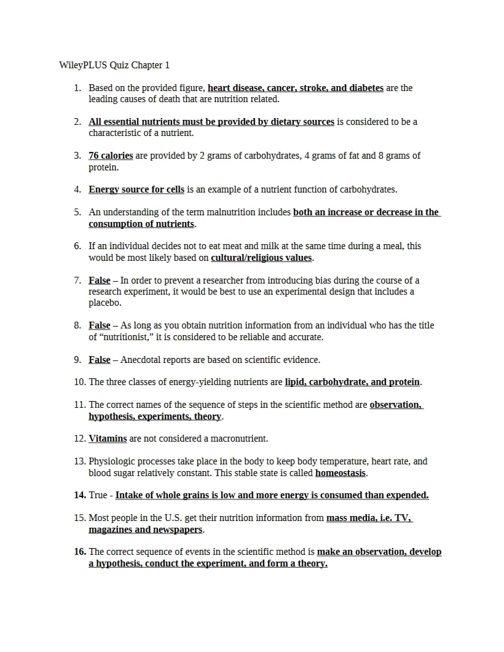 Chapter 1 Quiz (WileyPLUS)