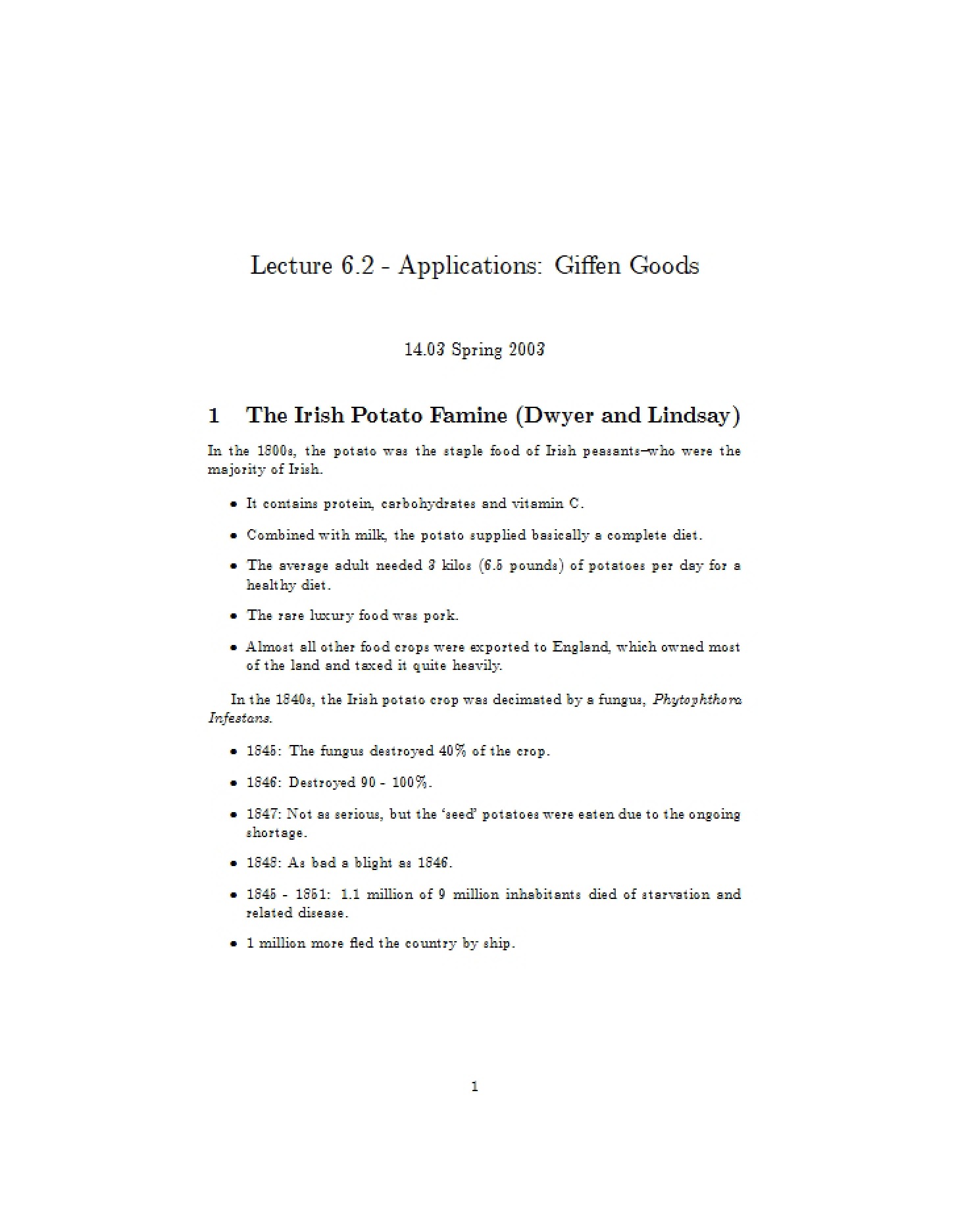 Giffen Goods Application