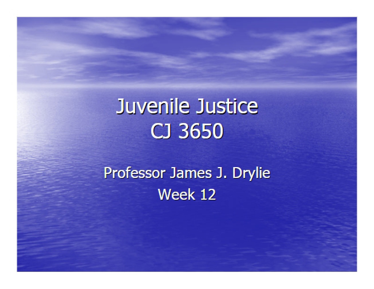 Overview of the Field of Juvenile Justice