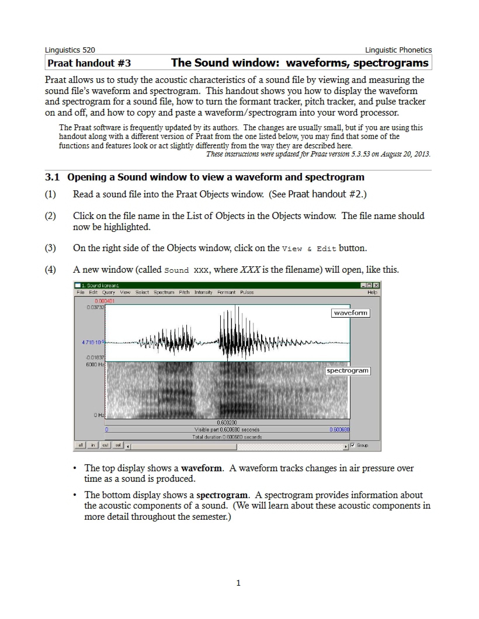 Linguistic Phonetics Notes