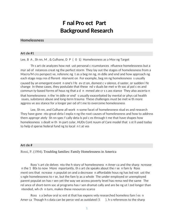 Homelessness in America - Analyzing Causes, Consequences, and Solutions