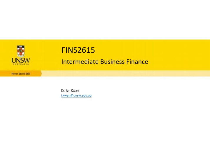 Introduction to Debt Valuation - Intermediate Business Finance