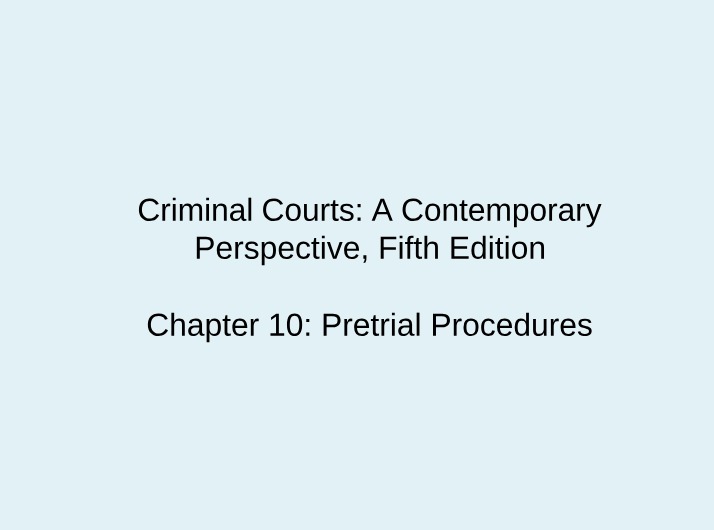 Chapter 10 Presentation - Hemmens 5e