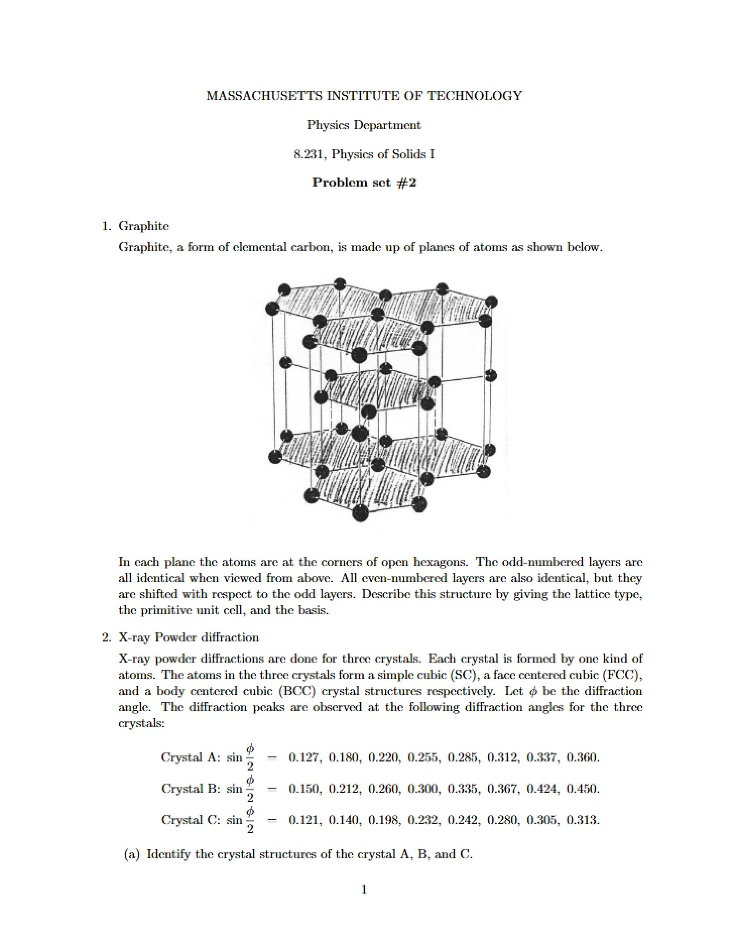 Second Problem Set