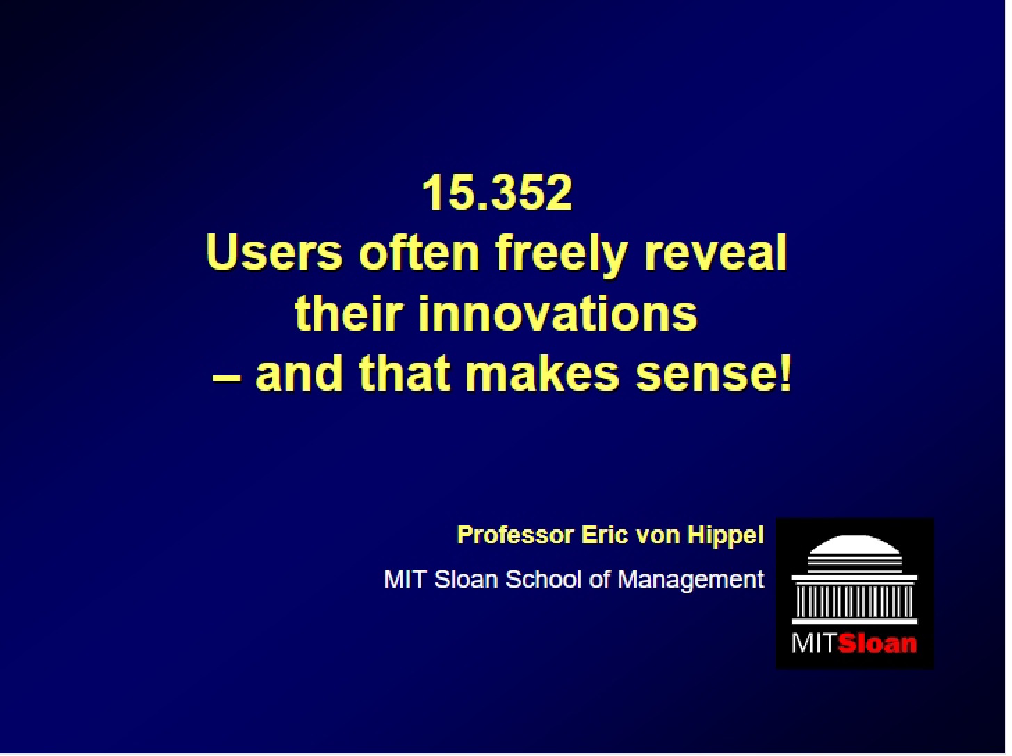 Innovations Disclosed by Users