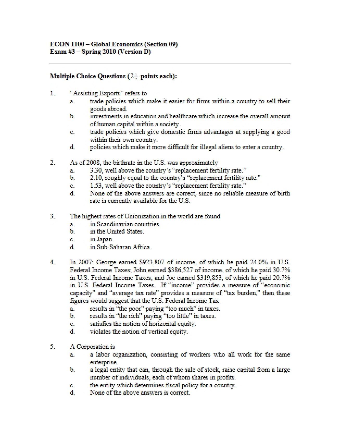 Examination Three Study Questions