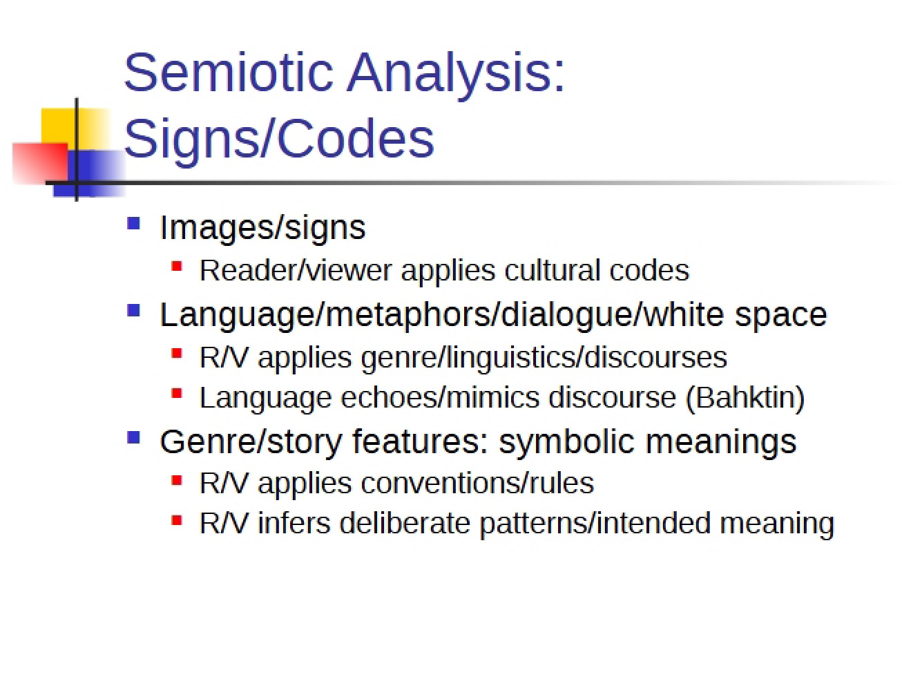 Analysis of Semiotics