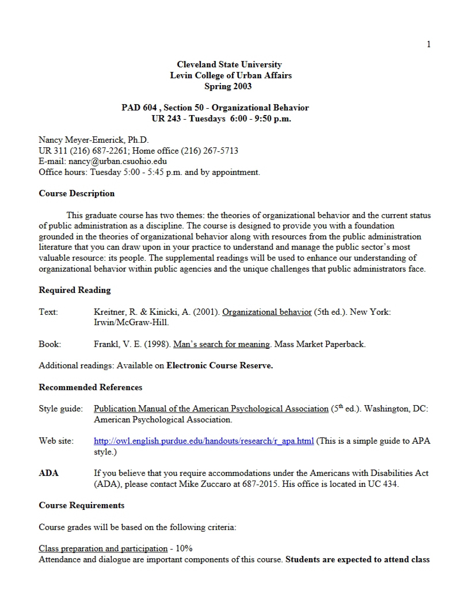 PAD 604 Syllabus