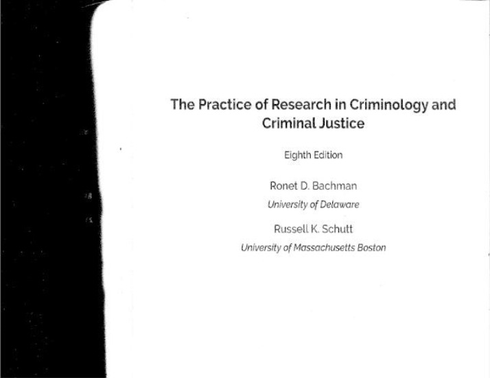 Research Practice in Criminology and Criminal Justice