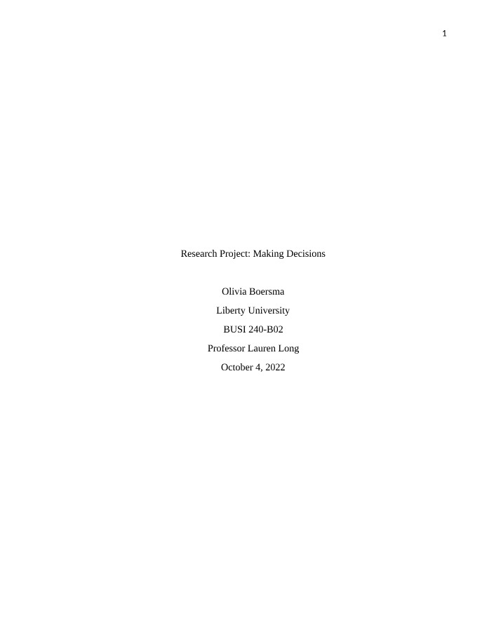 Overcoming Introversion in Decision Making