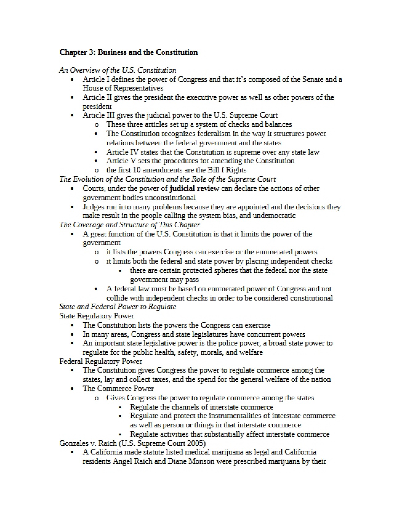 Constitution and Business Chapter 3