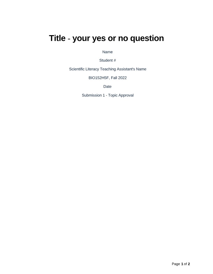 Yes and No Perspectives Topic Approval