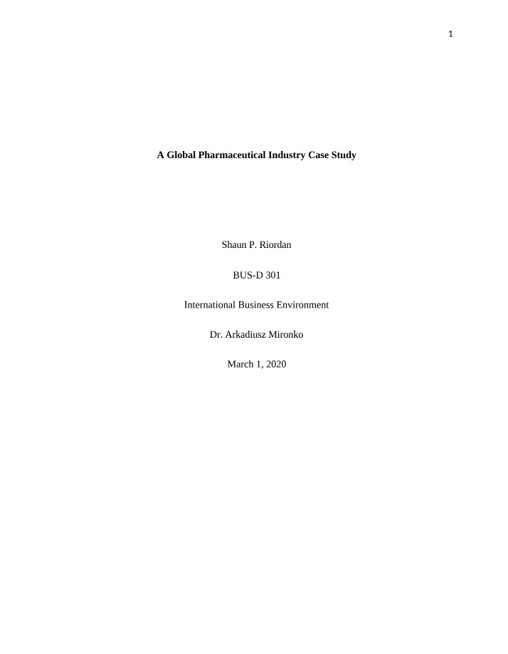 International Case Analysis
