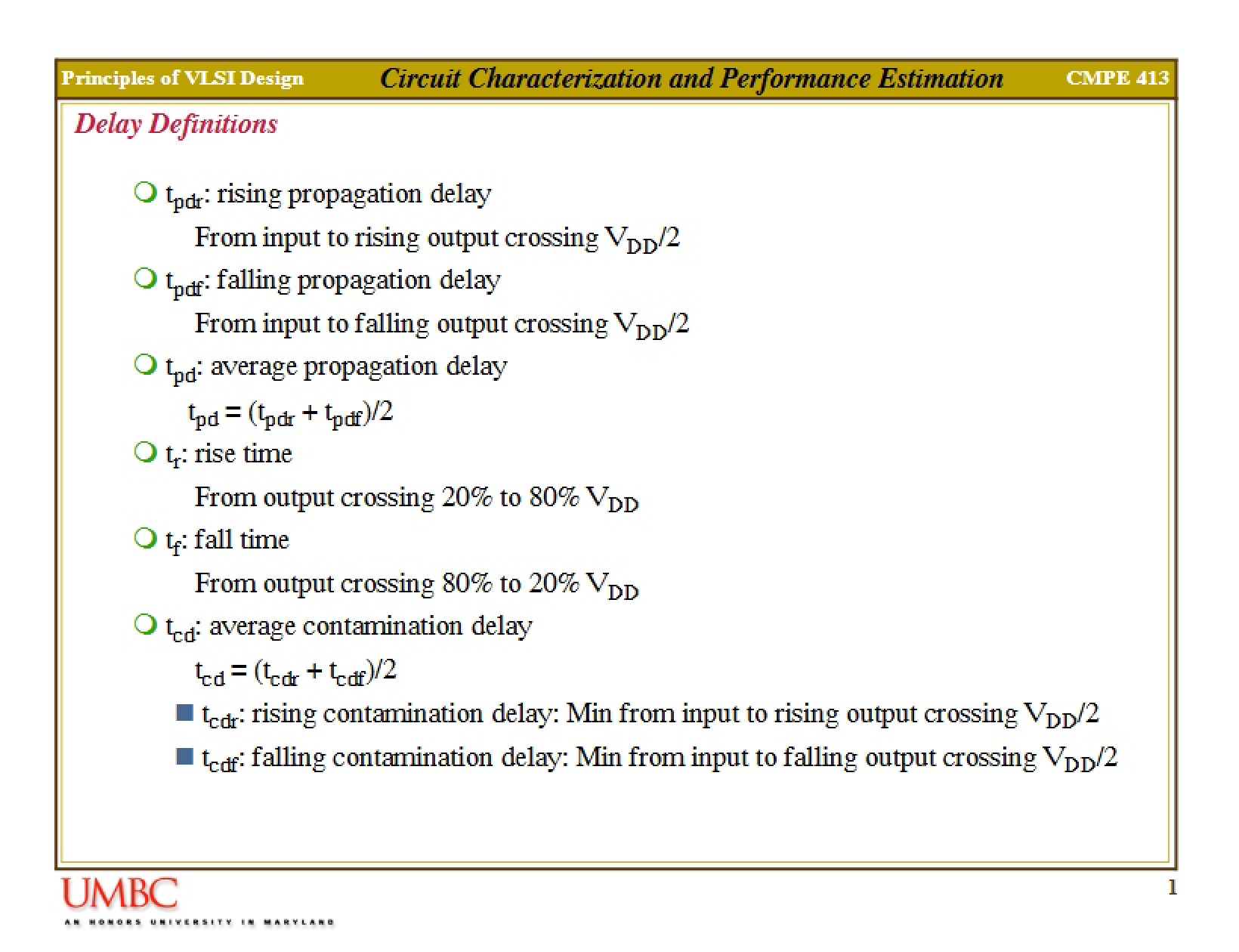 VLSI Principles Notes