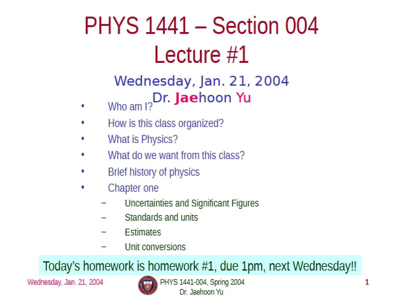 Physics History