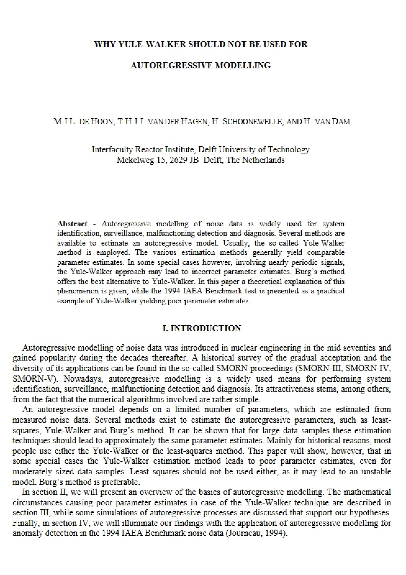 Why Yule Walker Should Not Be Used for Autoregressive Modelling - STAT 956