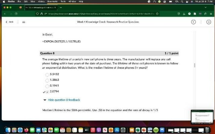 Practice Questions for Week 4 Homework Knowledge Check