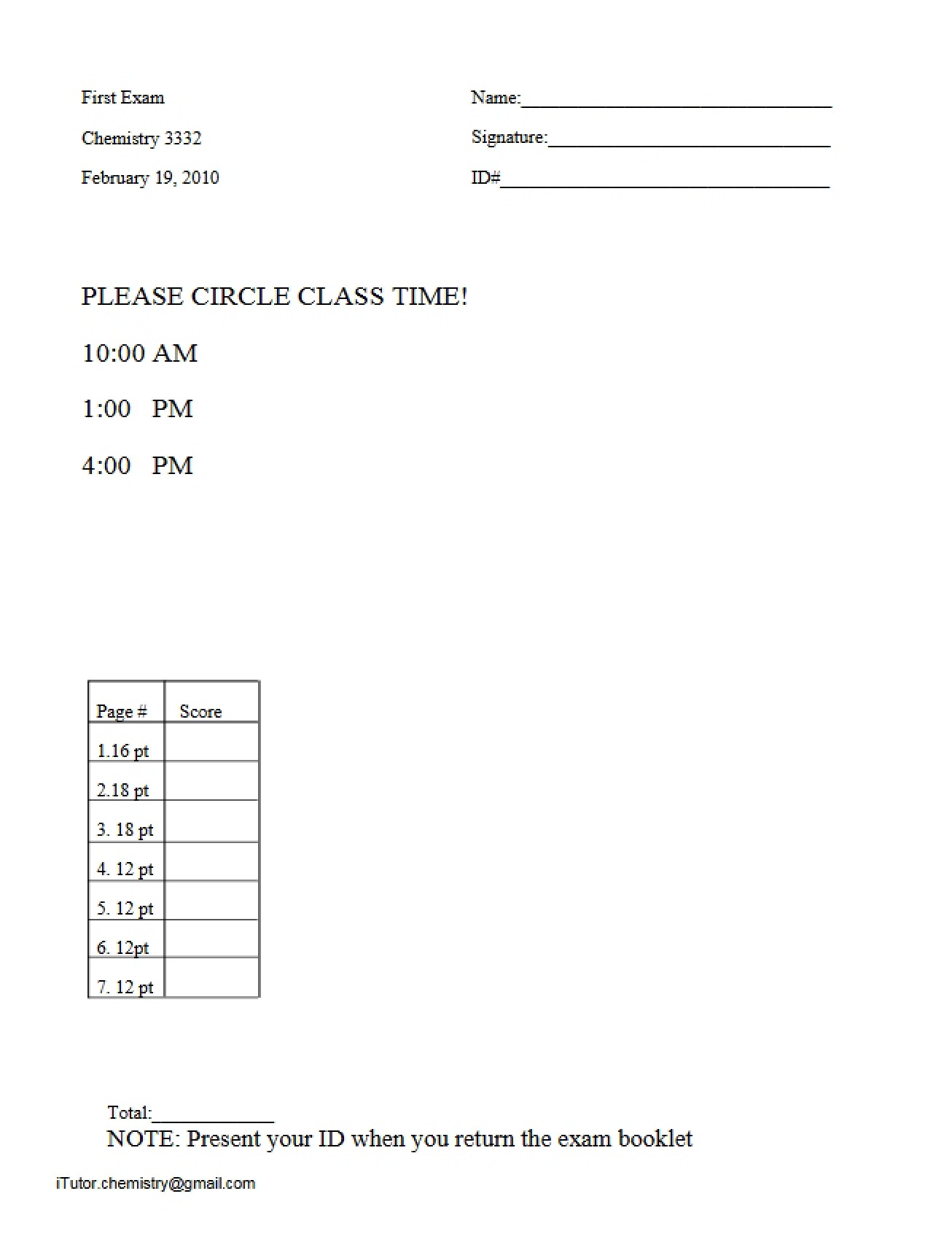 Spring Test One (2010)