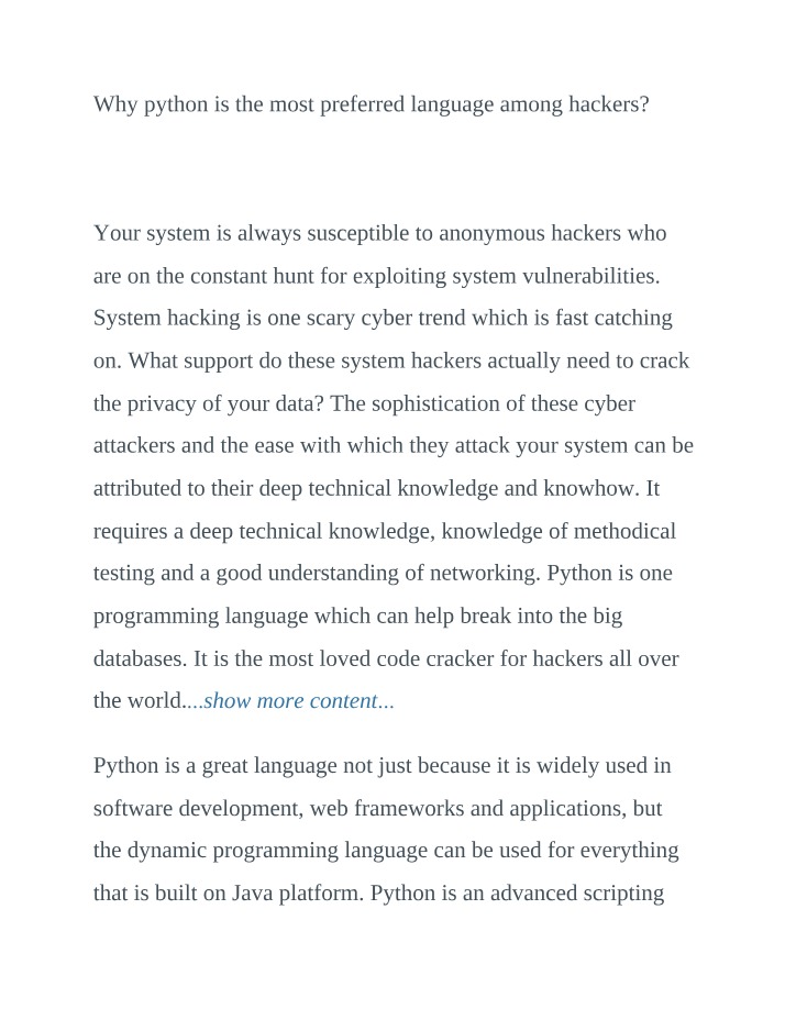 Why Python is the Top Choice for Hackers