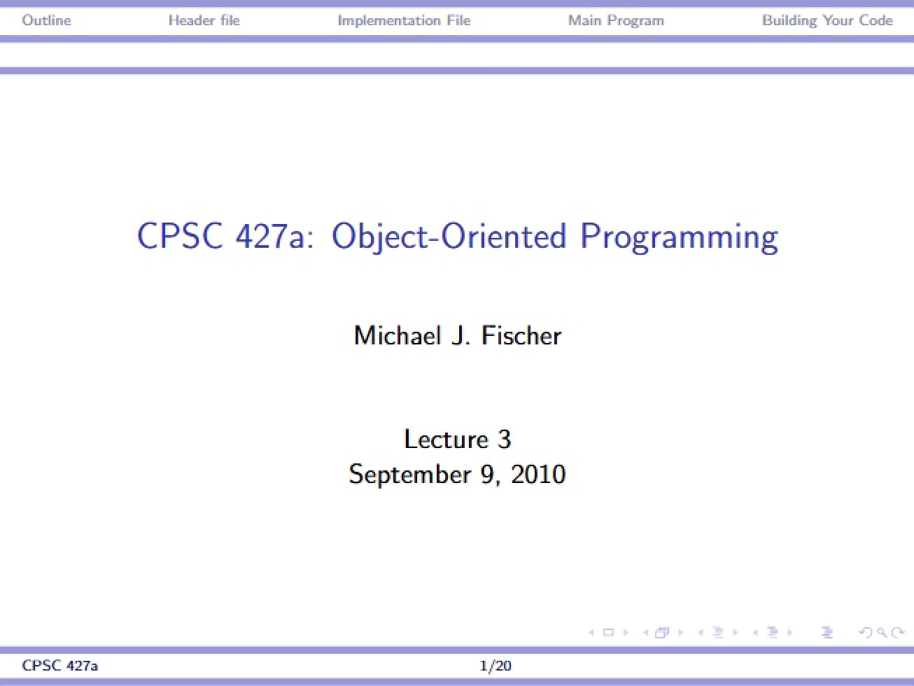 Third Lecture