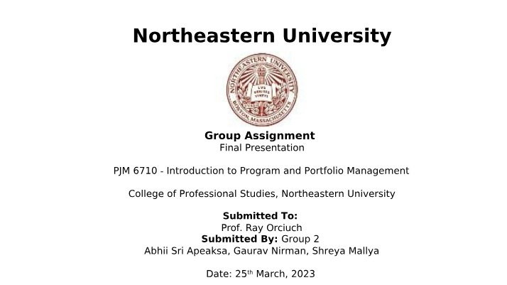 Final Presentation for PJM 6710