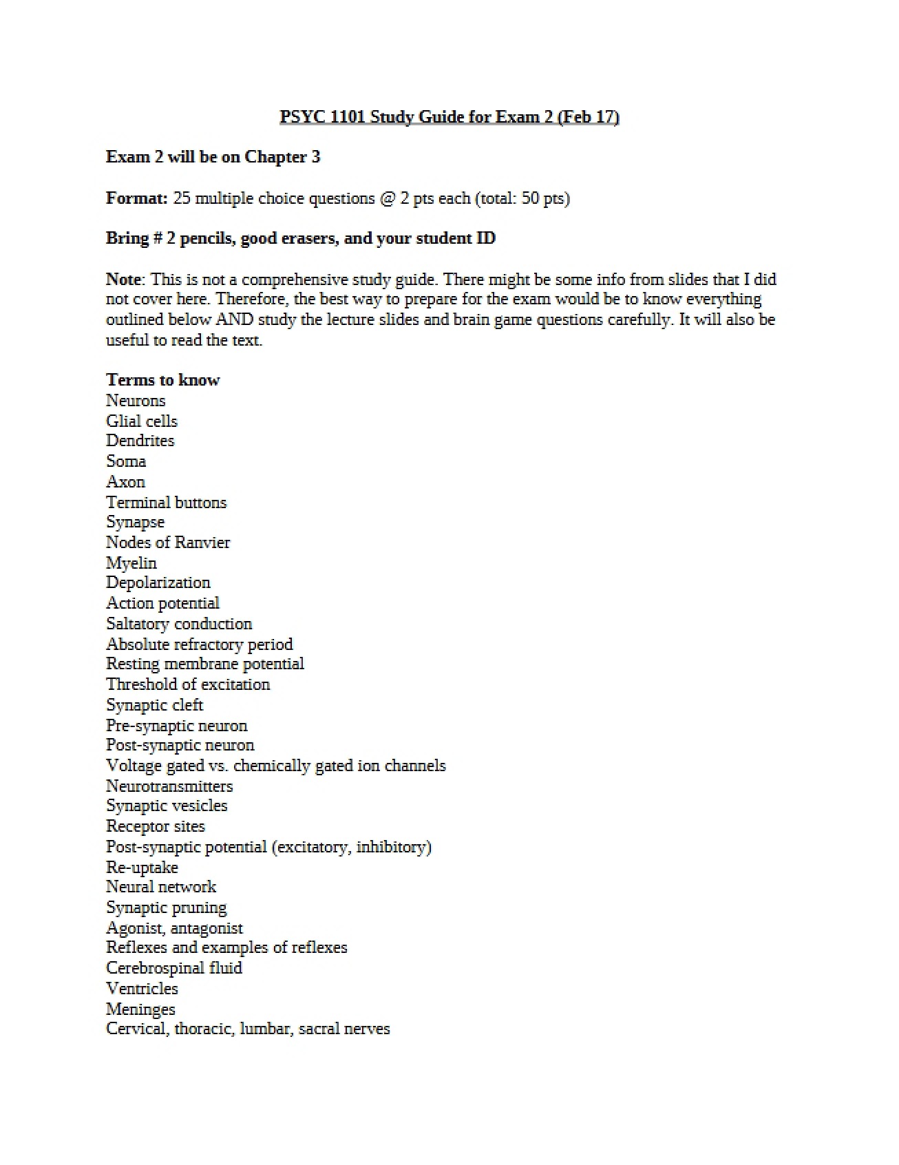 Comprehensive Study Materials for Psychology