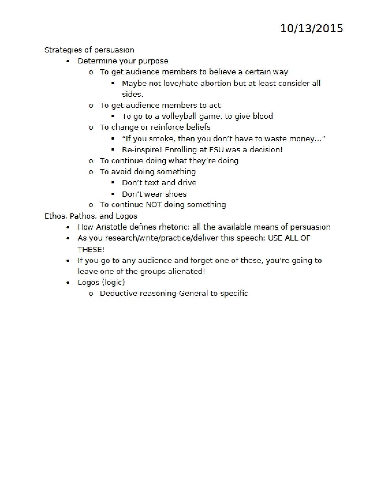 Class Notes