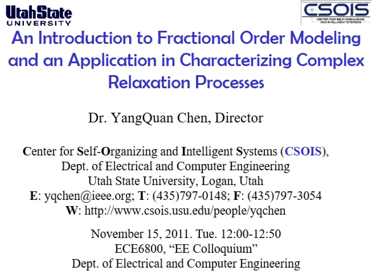 Characterizing Complex Systems Fractional Order Modeling