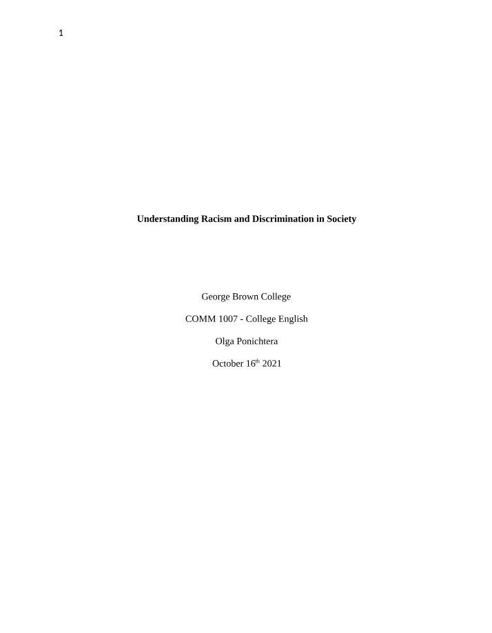 College English Essay 1