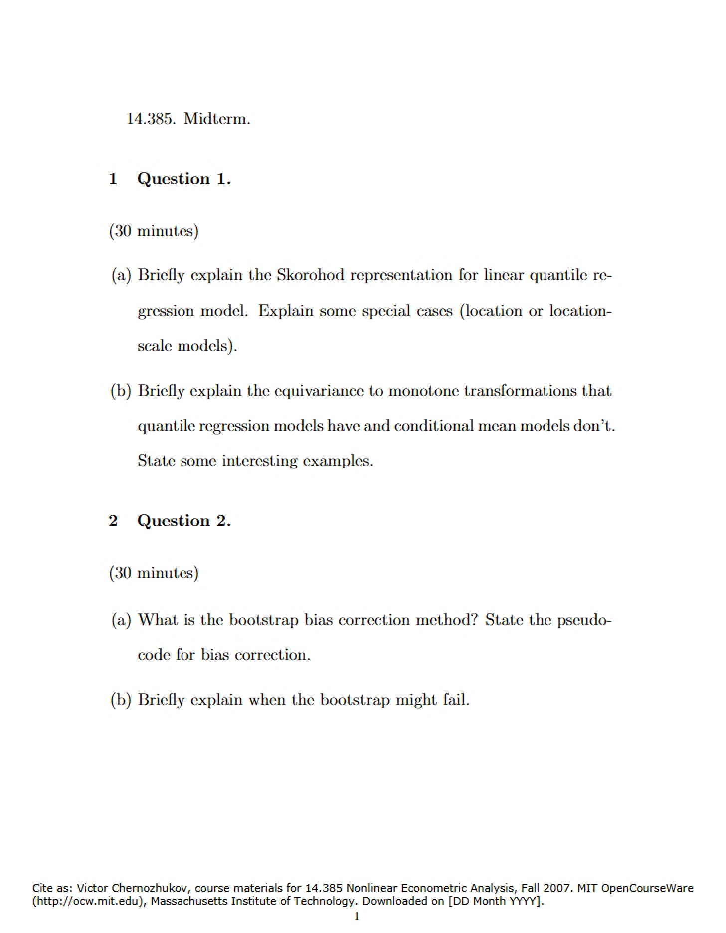 Midterm Assessment