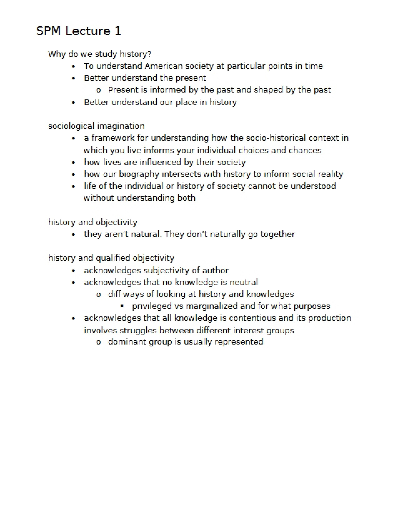 Sport History Class Notes