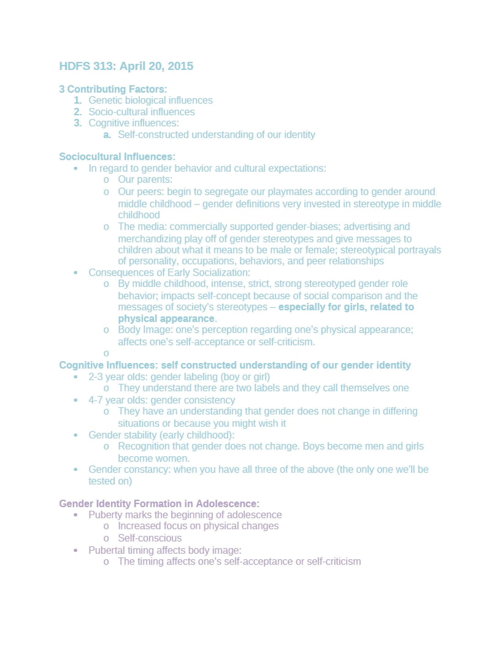 Influences of Sociocultural Factors