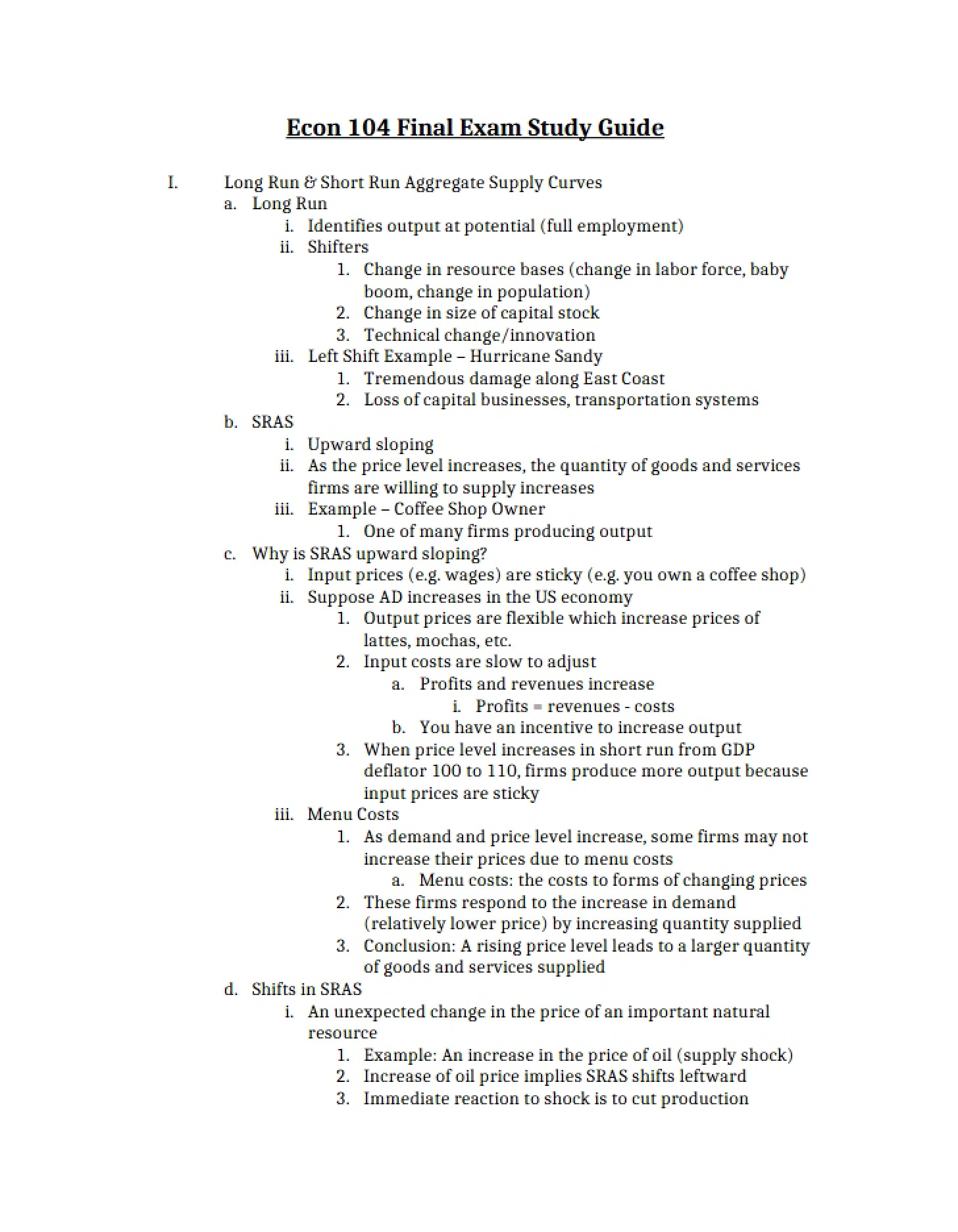 Final Exam Guide