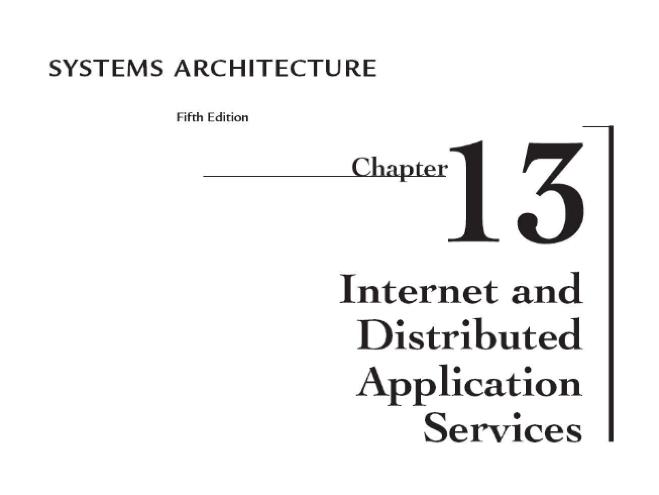 Architecture of Systems