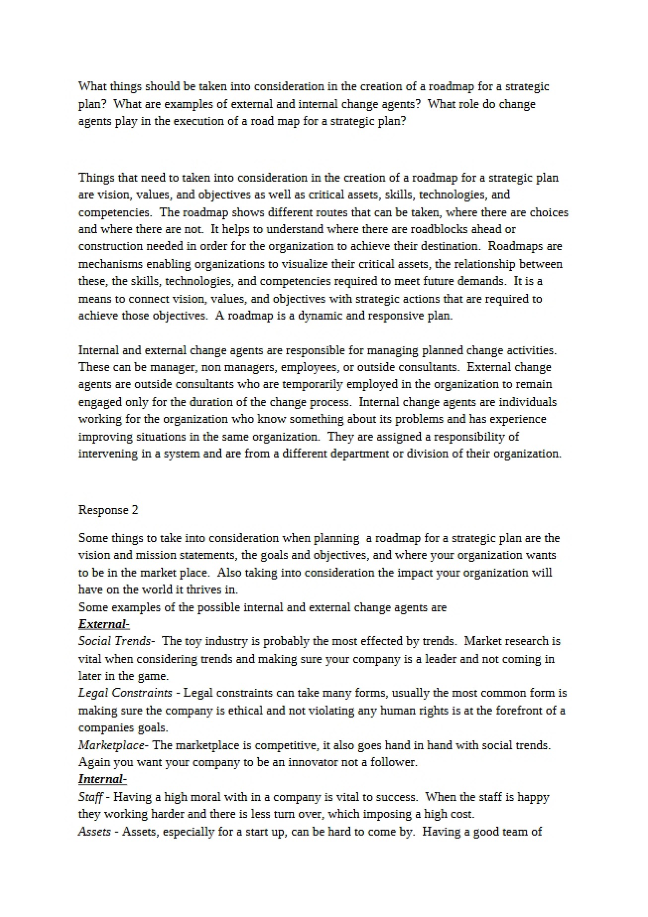 Integrated Business Topics Assignment