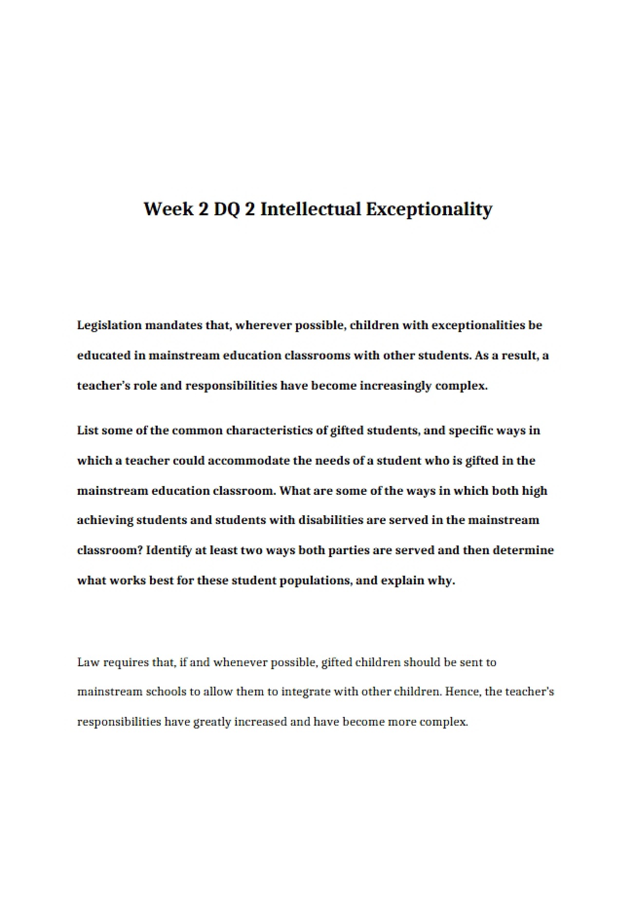 Exceptional Intellects