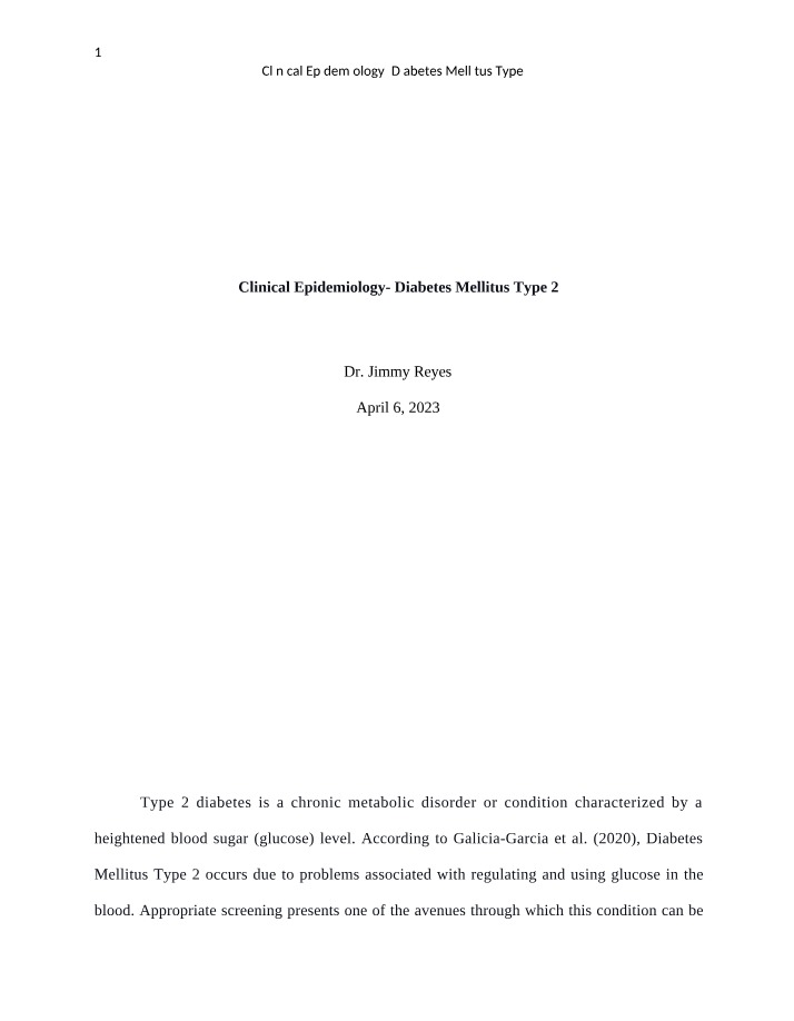 Type 2 Diabetes Epidemiology in the US