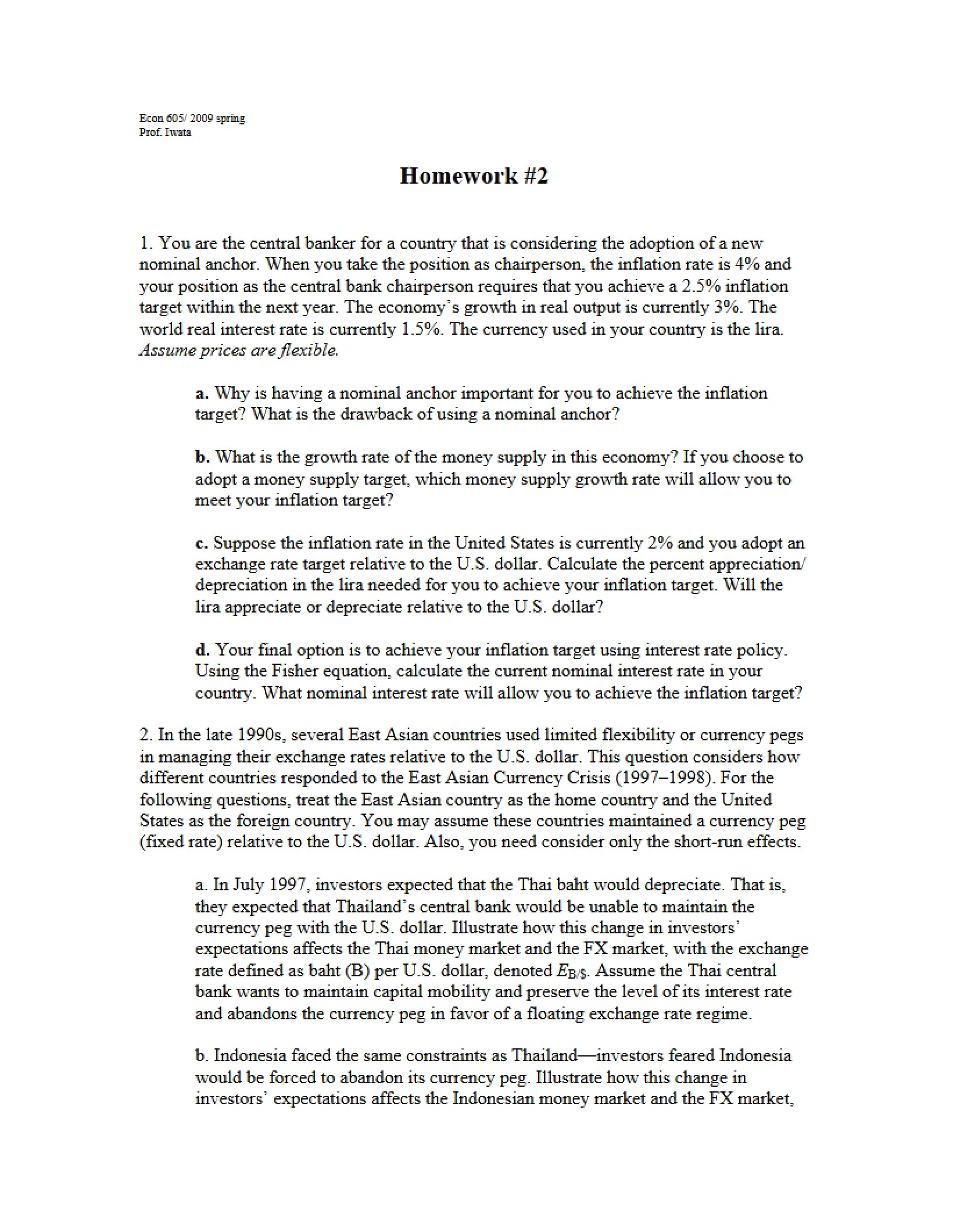 Second Homework Assignment
