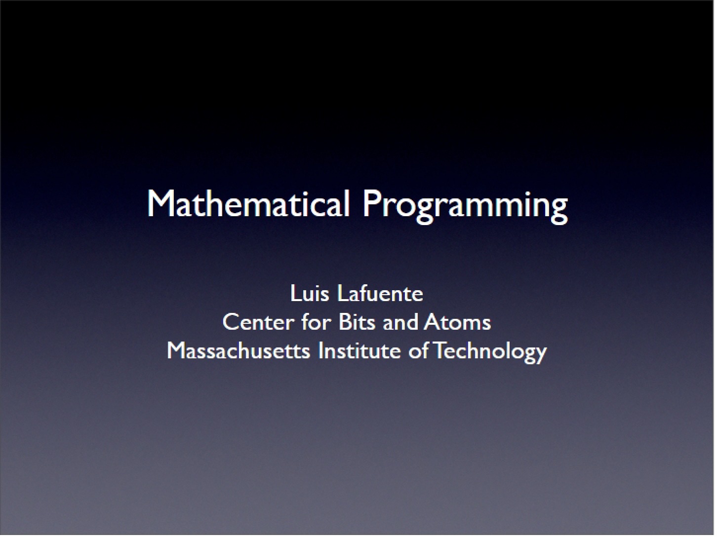 Programming with Mathematics
