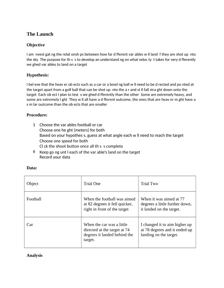 Physics Lab - The Launch