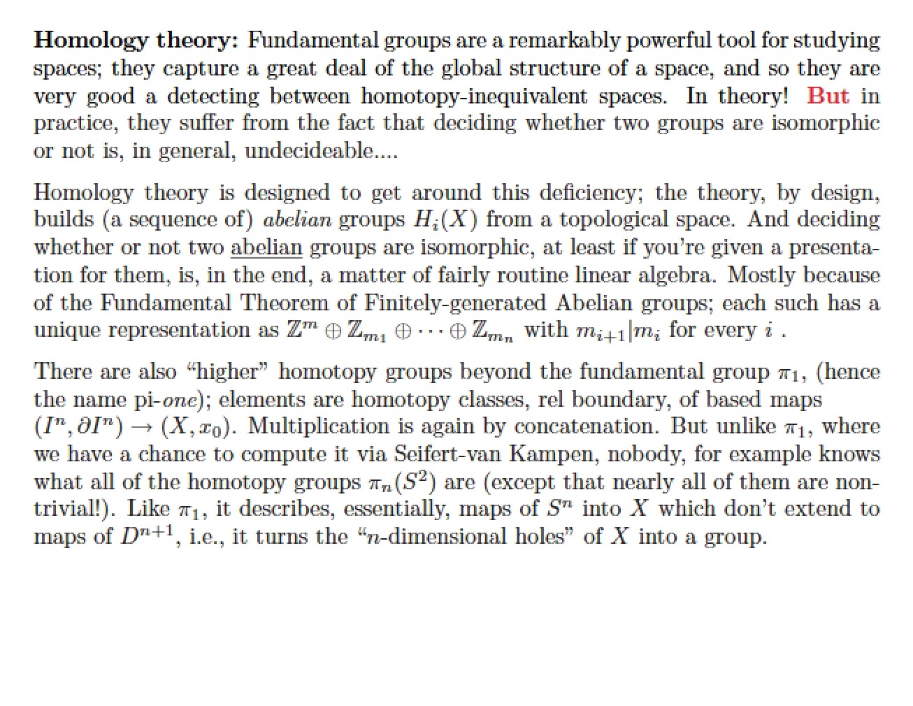 Theory of Homology