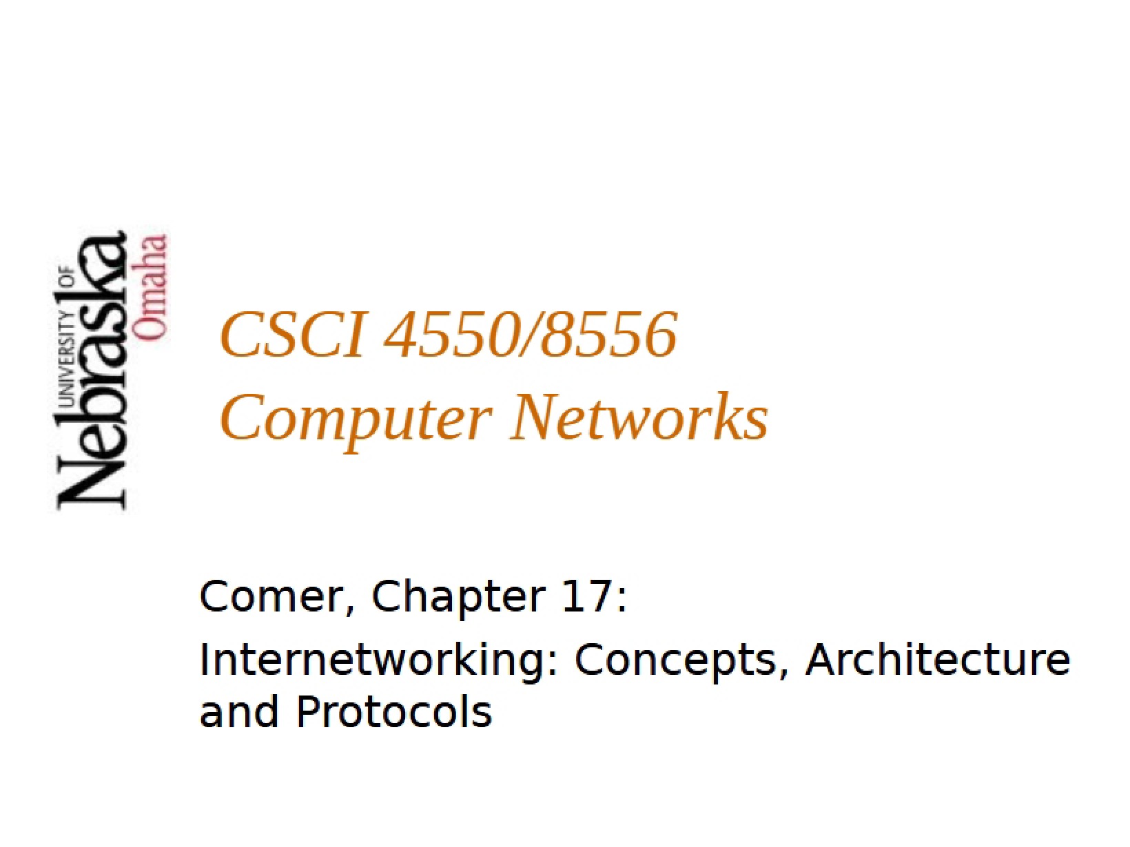 Concepts of Internetworking