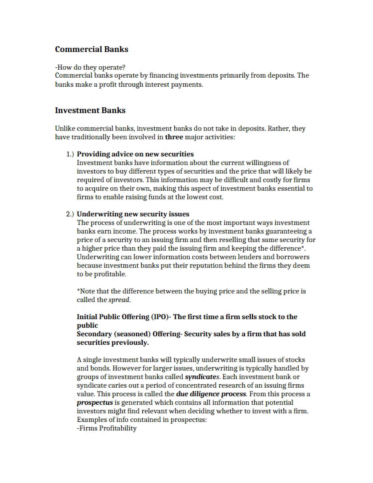 Overview of the Commercial Banking Sector