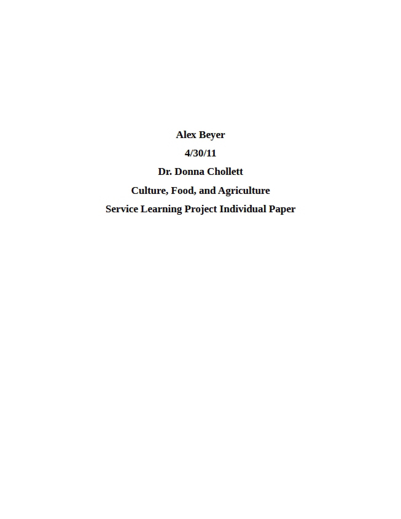 Paper for Research