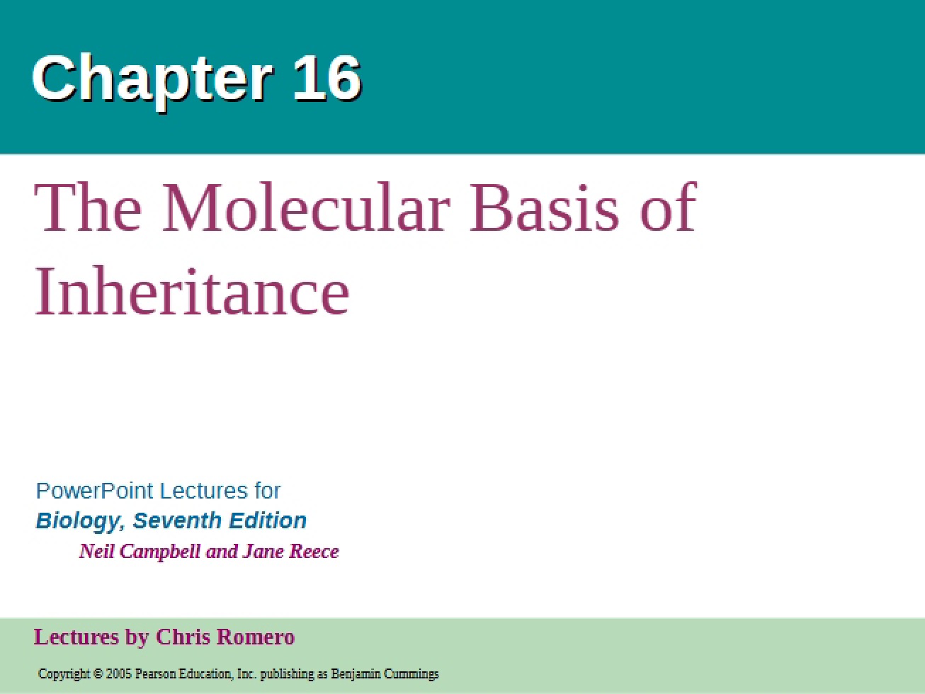 Inheritance Molecular Basis