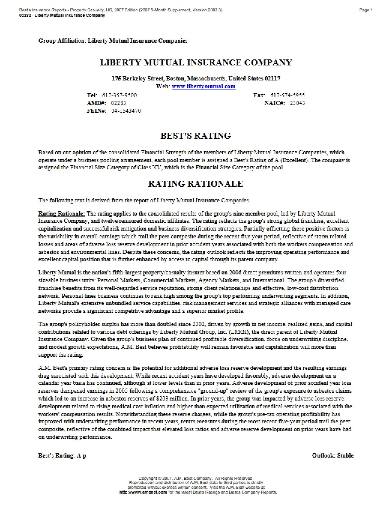 Profile Liberty Mutual Insurance