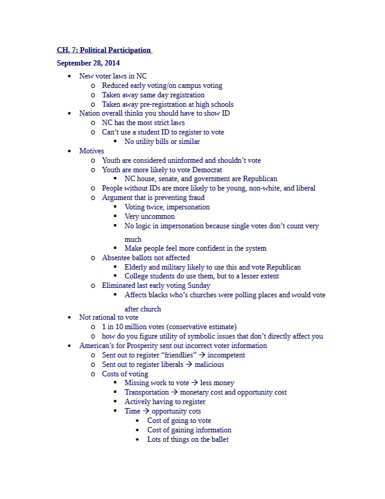 Lecture Notes Chapter 7