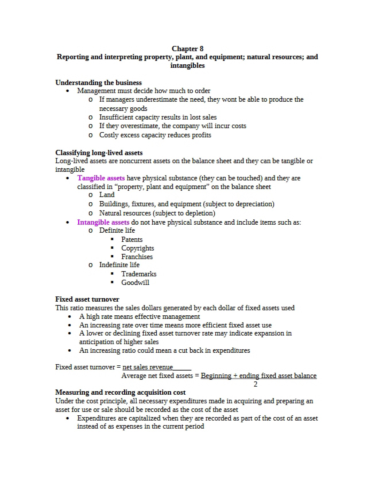 Financial Accounting Chapter 8