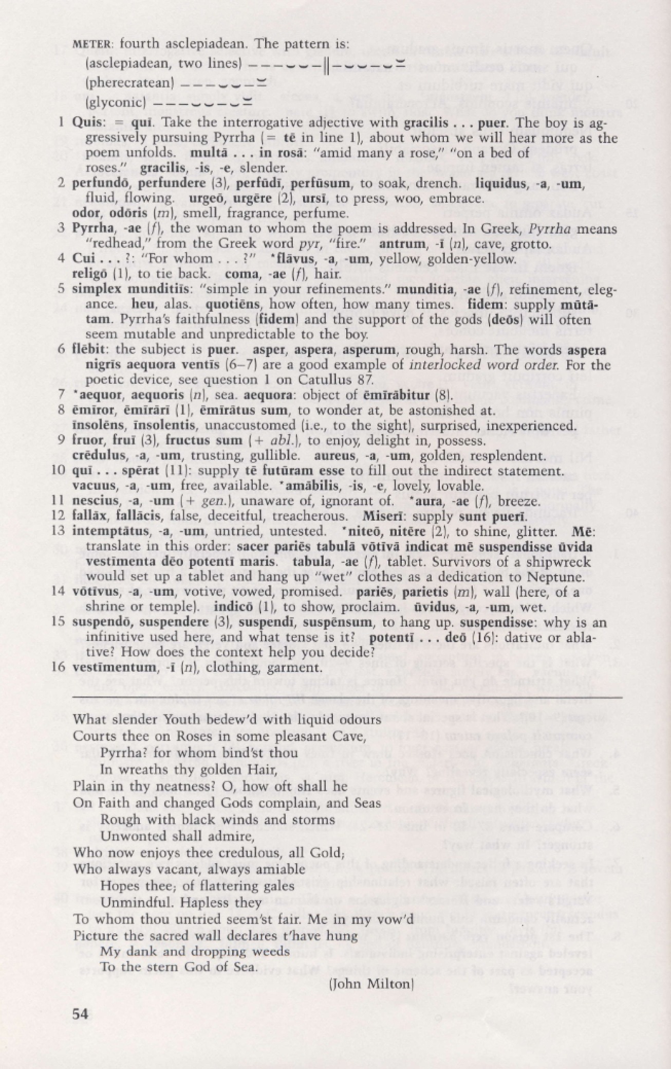 Horace Texts